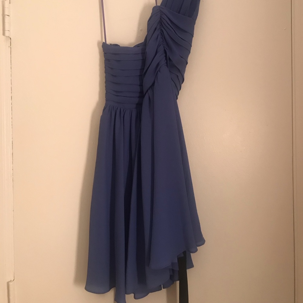 Blue One-Shoulder Size 2 Express Dress - Picture 3 of 4